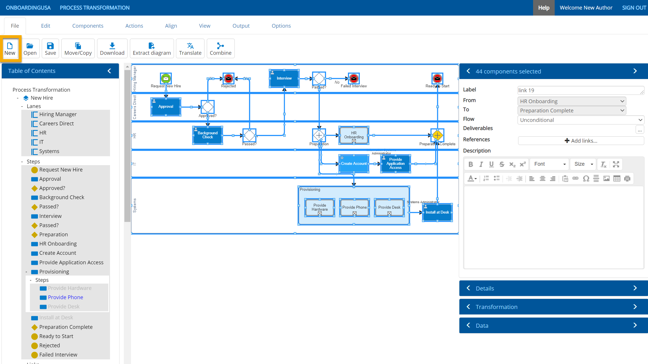 Copying a model or diagram in Author – BusinessOptix Knowledge Base